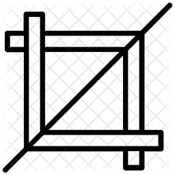 256x256 Crop Tool Icon Of Line Style