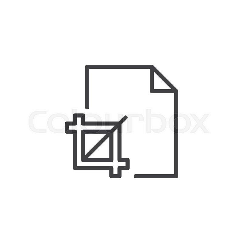 800x800 Crop Tool Outline Icon Linear Stock Vector Colourbox
