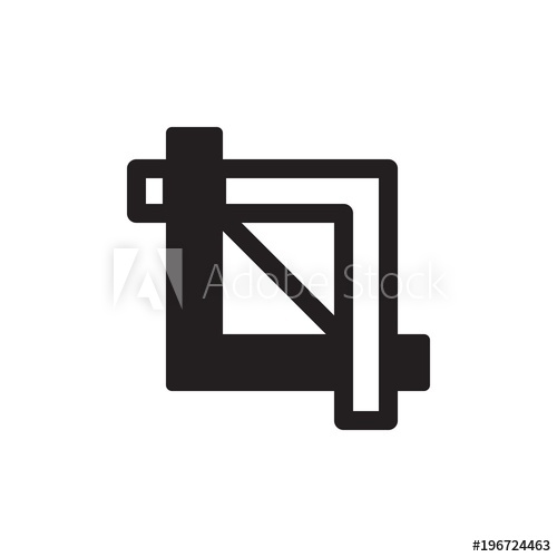 500x500 Crop, Cropping Tool Filled Vector Icon Modern Simple Isolated