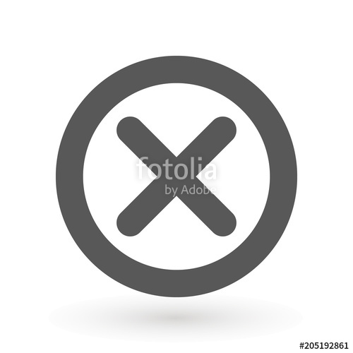 500x500 Cross Icon In Circle Can Be Used As Delete, Block Close Button