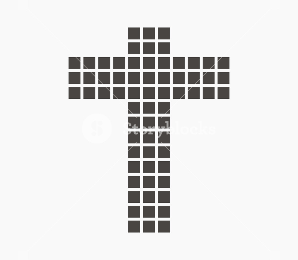 1000x875 Religious Cross Icon On White Background Royalty Free Stock Image