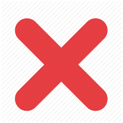 512x512 Cancel, Cross, Exit, No, Not Allowed, Stop, Wrong Icon Icon