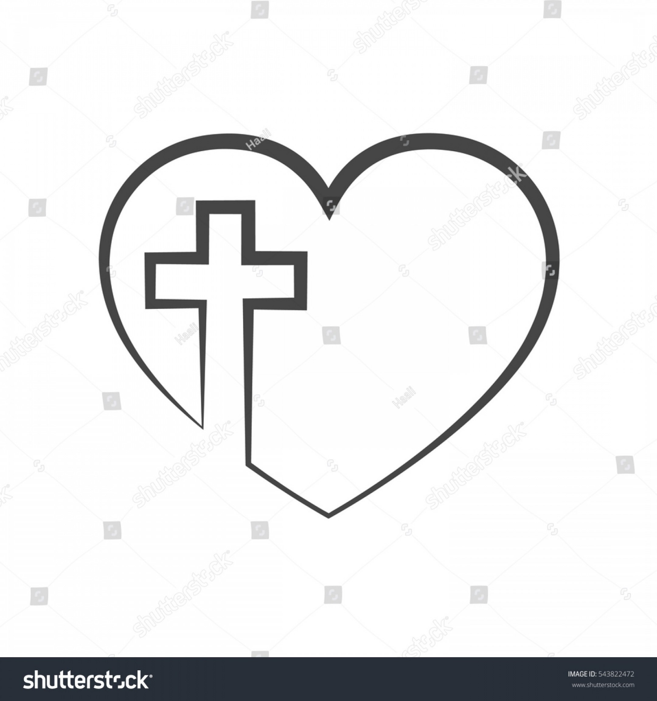 2160x2304 Christian Cross Icon Heart Inside Black Soidergi