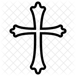 256x256 Religion Cross Icon Of Line Style