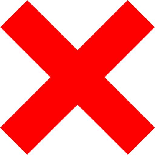 512x512 Red X Mark Icon