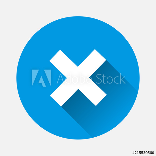 500x500 Cross Stitch Vector Icon Cross Mark Symbol Error With Clothes