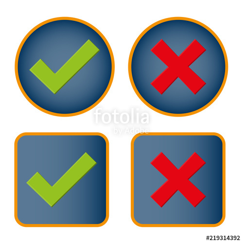500x500 Right And Wrong Tick Cross Mark Icon Stock Image And Royalty Free