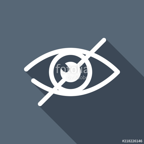 Dont Look, Crossed Out Eye Simple Icon White Flat Icon With Lo 500x500 Dont Look, Crossed Out Eye Simple Icon White Flat Icon With Lo