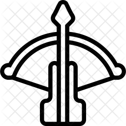 256x256 Crossbow Icon Of Line Style