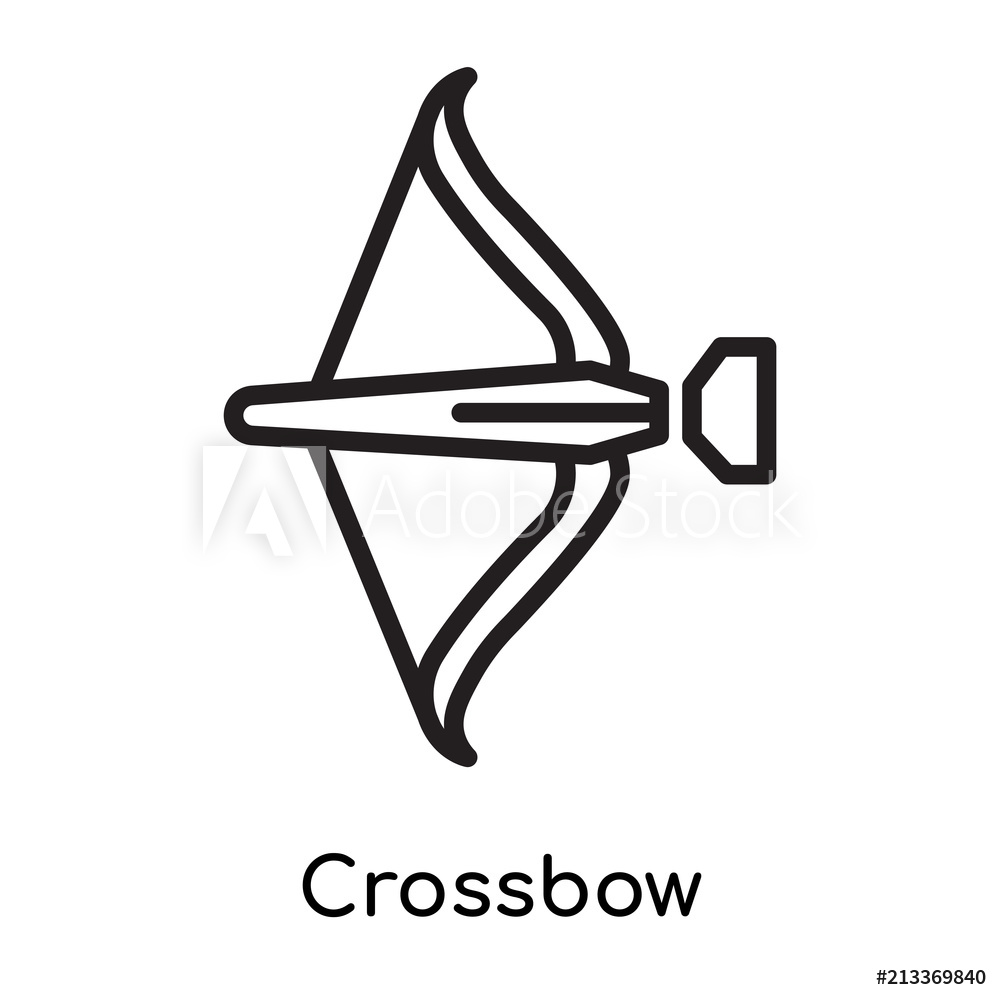 1000x1000 Fotografie, Obraz Crossbow Icon Vector Sign And Symbol Isolated