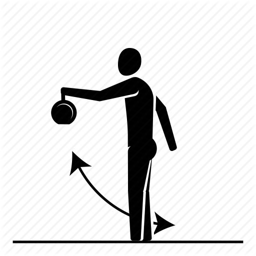 512x512 Crossfit, Fitness, Hand, Kettlebell, Kettlebell Swing, One, Swing Icon