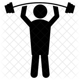 256x256 Crossfit Exercise Icon Of Glyph Style