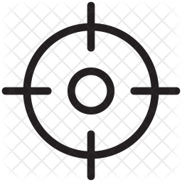 256x256 Crosshair Icon Of Line Style