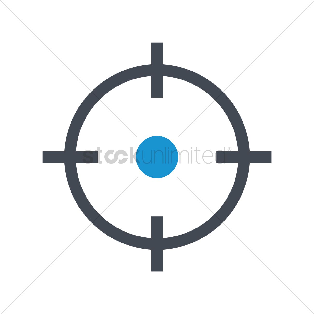 1300x1300 Crosshair Icon Vector Image
