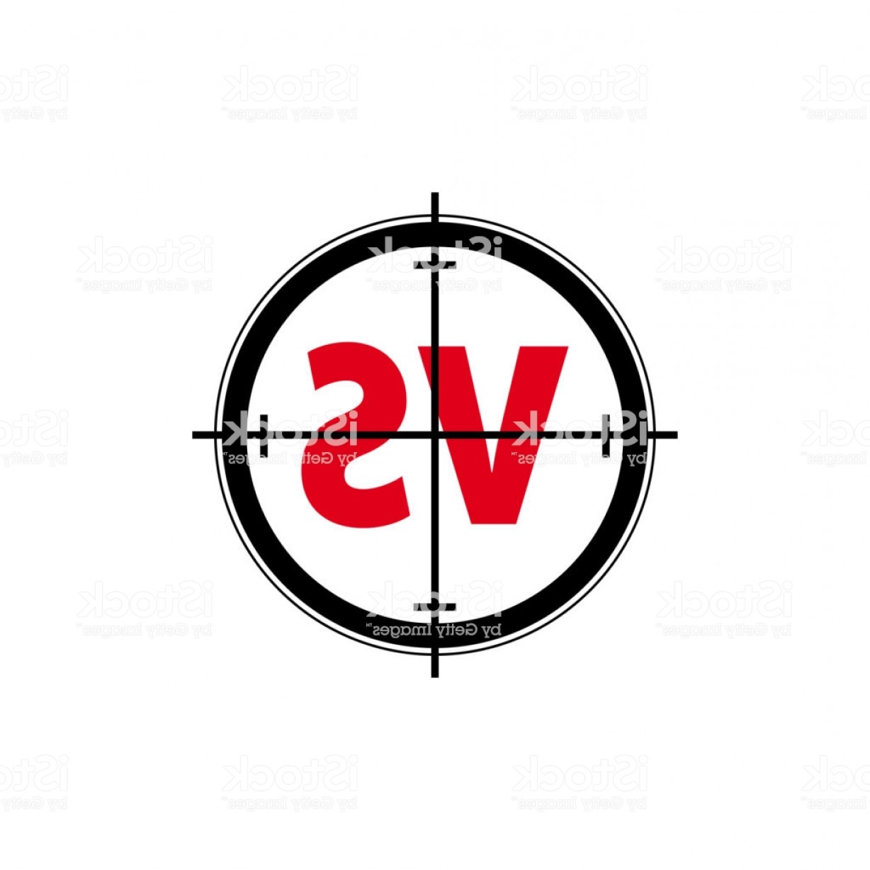 1228x1228 Vs With Crosshair Icon Symbol Competition Vector Illustration Gm