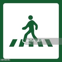 200x200 Crosswalk Icon Stock Vectors