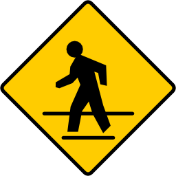 256x256 Free Road Sign Us Crosswalk Icon
