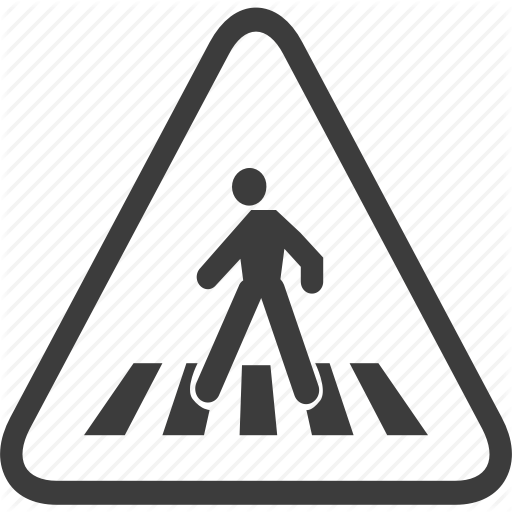 512x512 Crosswalk, Pedestrian, Sign, Warning, Warning Sign Icon