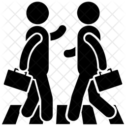 256x256 Crosswalk Icon Of Glyph Style