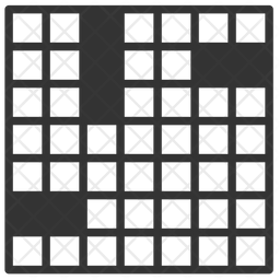 256x256 Crossword Icon Of Line Style