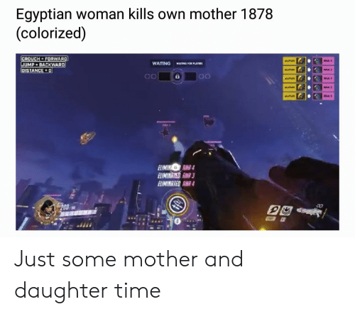 500x442 Egyptian Woman Kills Own Mother Colorized Crouch Forward Jump