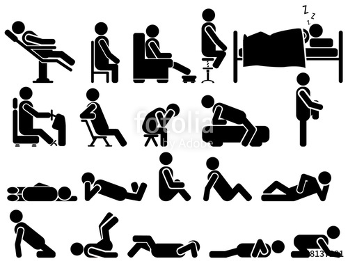 500x375 Icons Man In The Position Sitting And Standing Stock Image