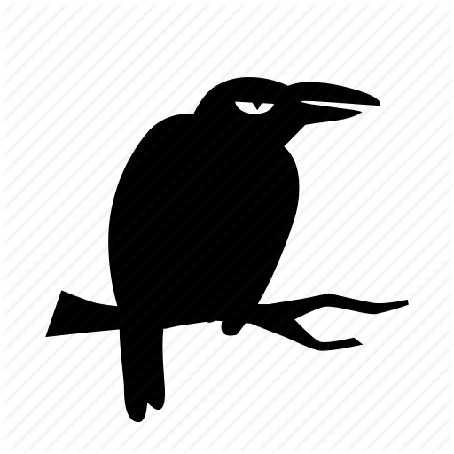 512x512 Bird, Black Bird, Crow, Halloween Icon