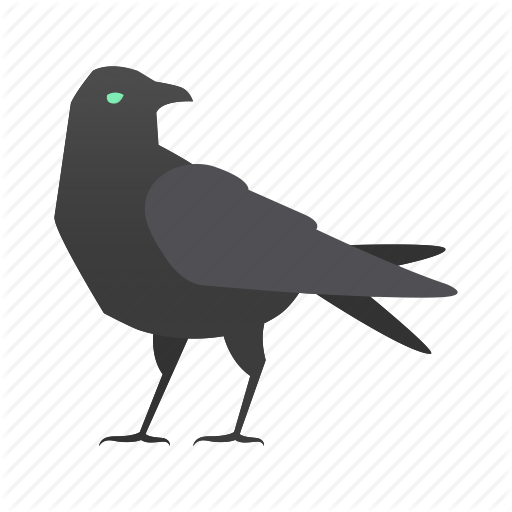 512x512 Bird, Blackbird, Crow, Evil, Halloween, Horror, Raven Icon
