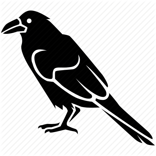512x512 Bird, Carrion, Crow, Jackdaw, Omen, Raven, Scavenger Icon