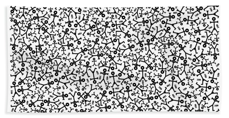 967x500 Crowd Icon Random Bath Towel For Sale