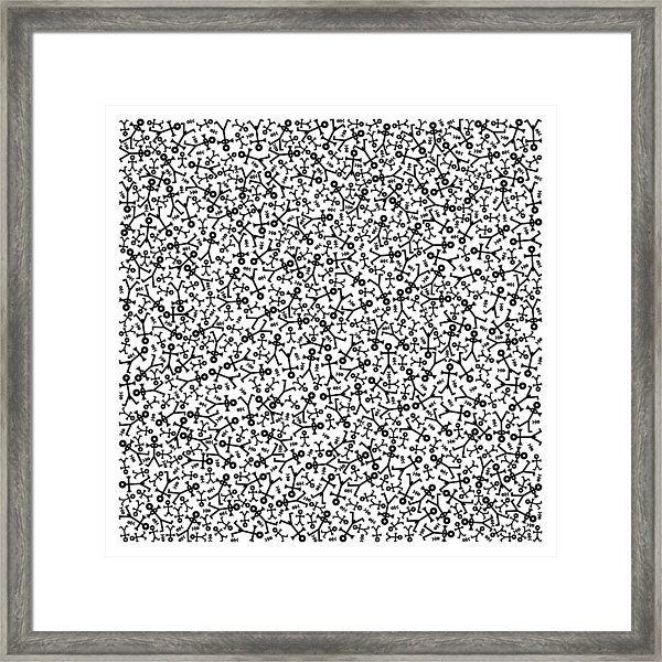 600x600 Crowd Icon Random Framed Print