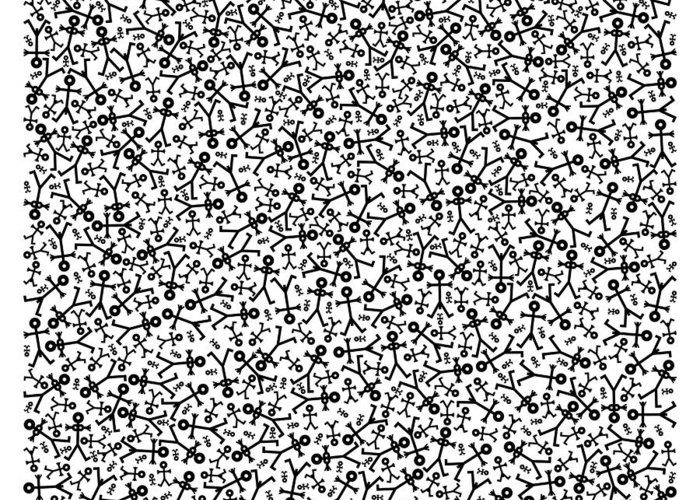 700x500 Crowd Icon Random Greeting Card For Sale