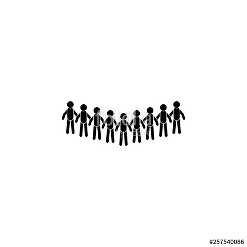 500x500 Crowd Icon Simple Glyph, Flat Vector Of People Talk Icons For Ui