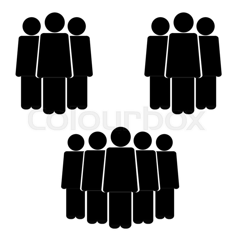 800x800 Icon Of People Crowd Icon Black On Stock Vector Colourbox