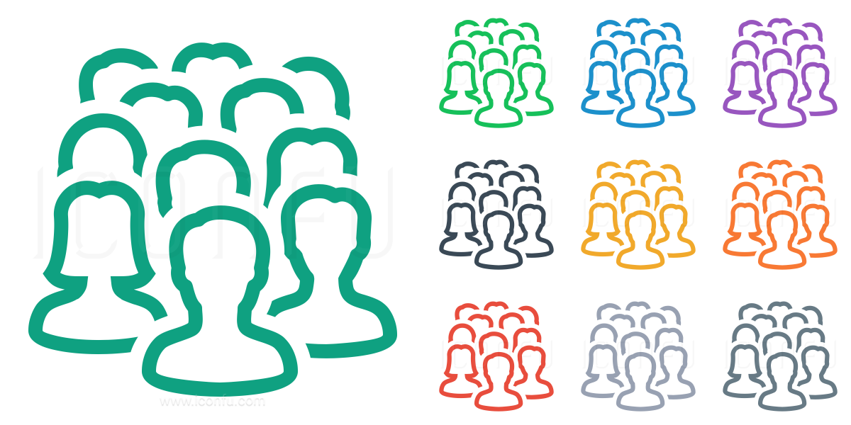 1200x600 Users Crowd Icon
