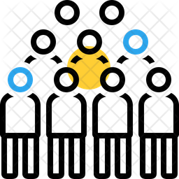 256x256 Concourse Crowd Icon Of Colored Outline Style