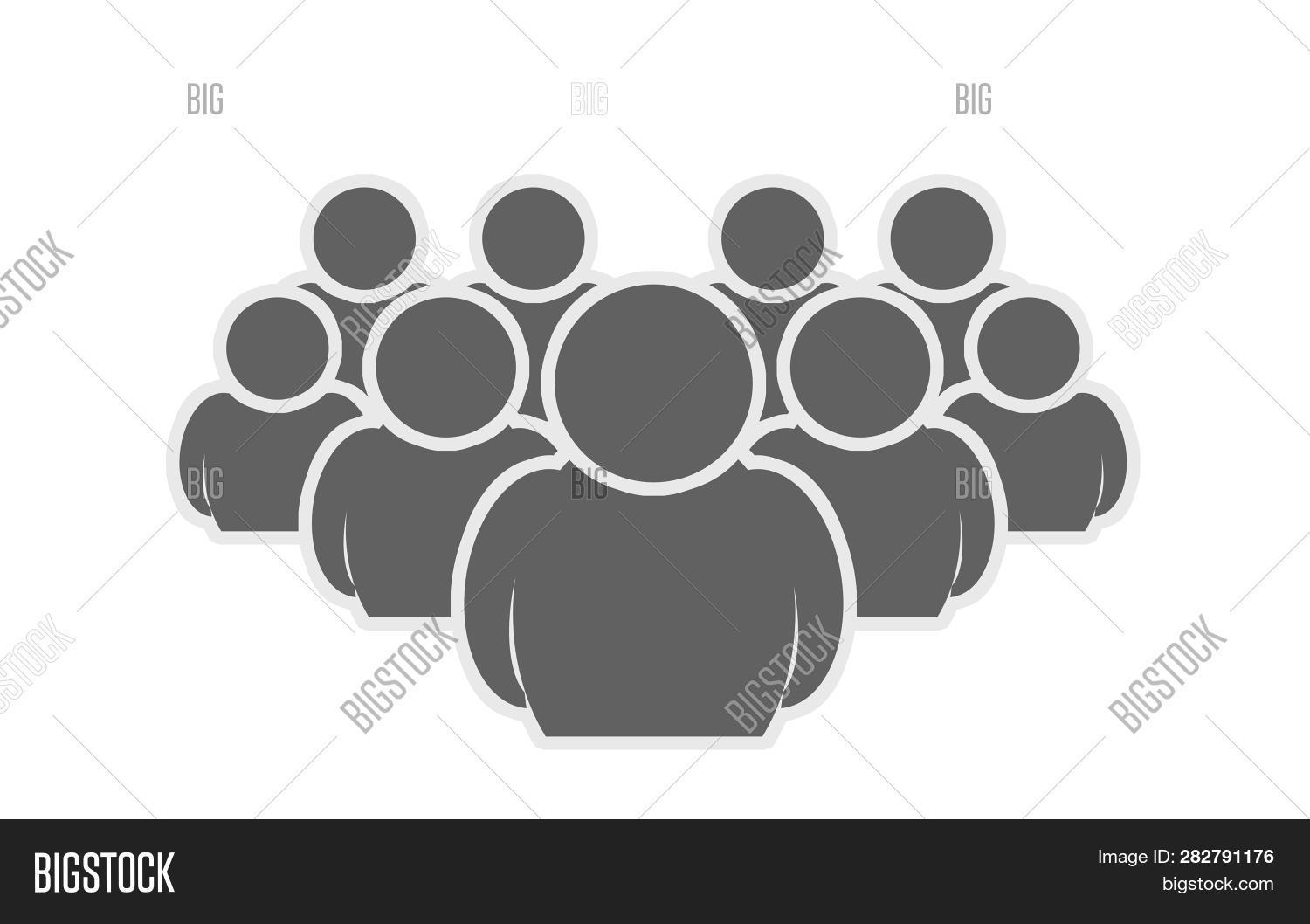 Illustration Of Crowd Of People Icon Silhouettes Image 1500x1058 Illustration Of Crowd Of People Icon Silhouettes Image