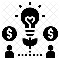 256x256 Crowdfunding Icon Of Glyph Style