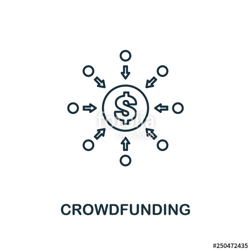 500x500 Crowdfunding Outline Icon Thin Line Element From Crowdfunding