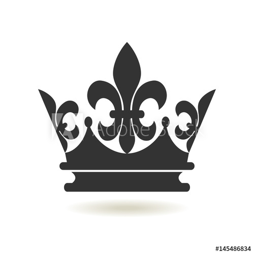 500x500 Crown Icon In Trendy Flat Style Monarchy Authority And Royal