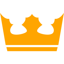 256x256 Orange Crown Icon