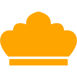 256x256 Orange Crown Icon
