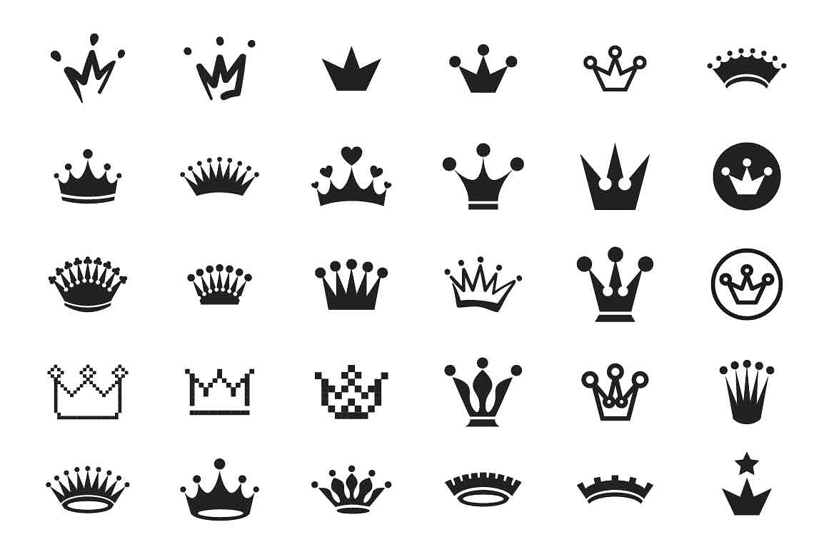 1161x773 Crown Icon Set