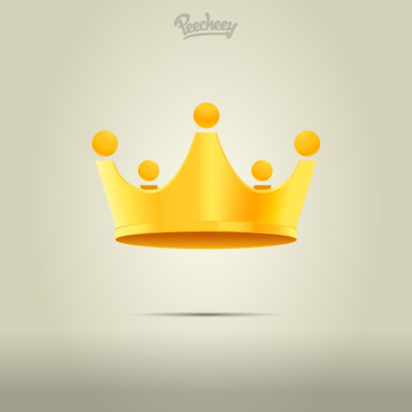 600x600 Golden Crown Icon Free Vector In Adobe Illustrator