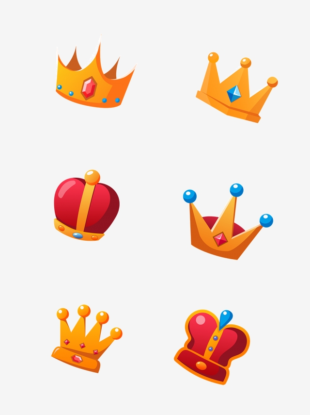 640x855 Colorful Diamond Gold Crown Icon Free Png Transparent Layer