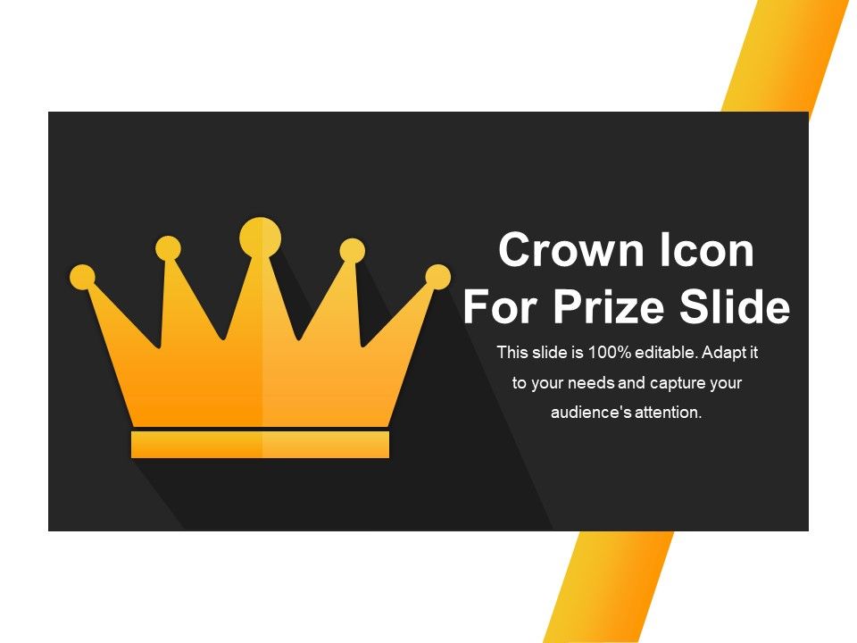 960x720 Crown Icon For Prize Slide Ppt Example Powerpoint Slide