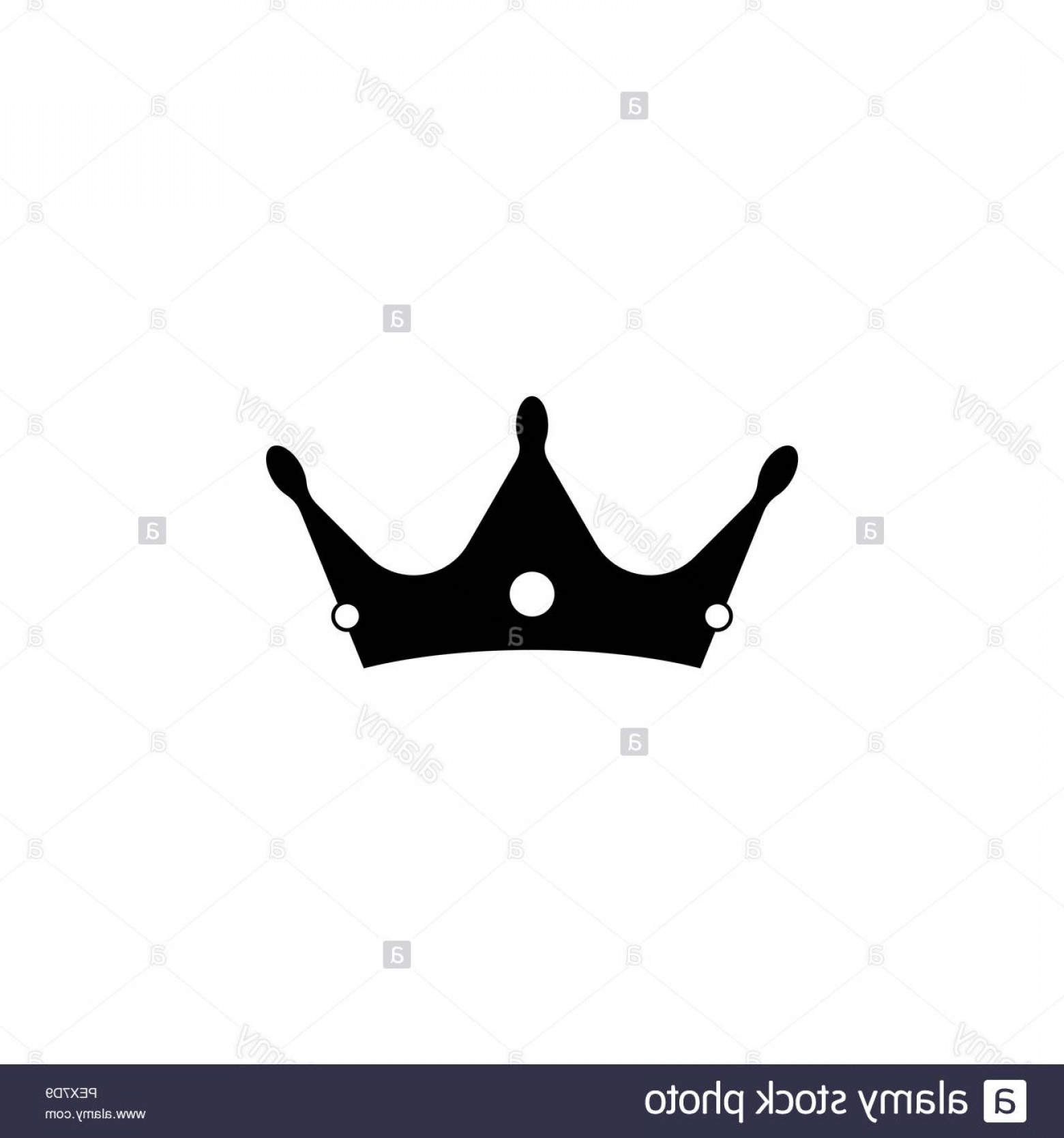 1560x1668 Crown Icon Vector Illustration Black On White Background Image