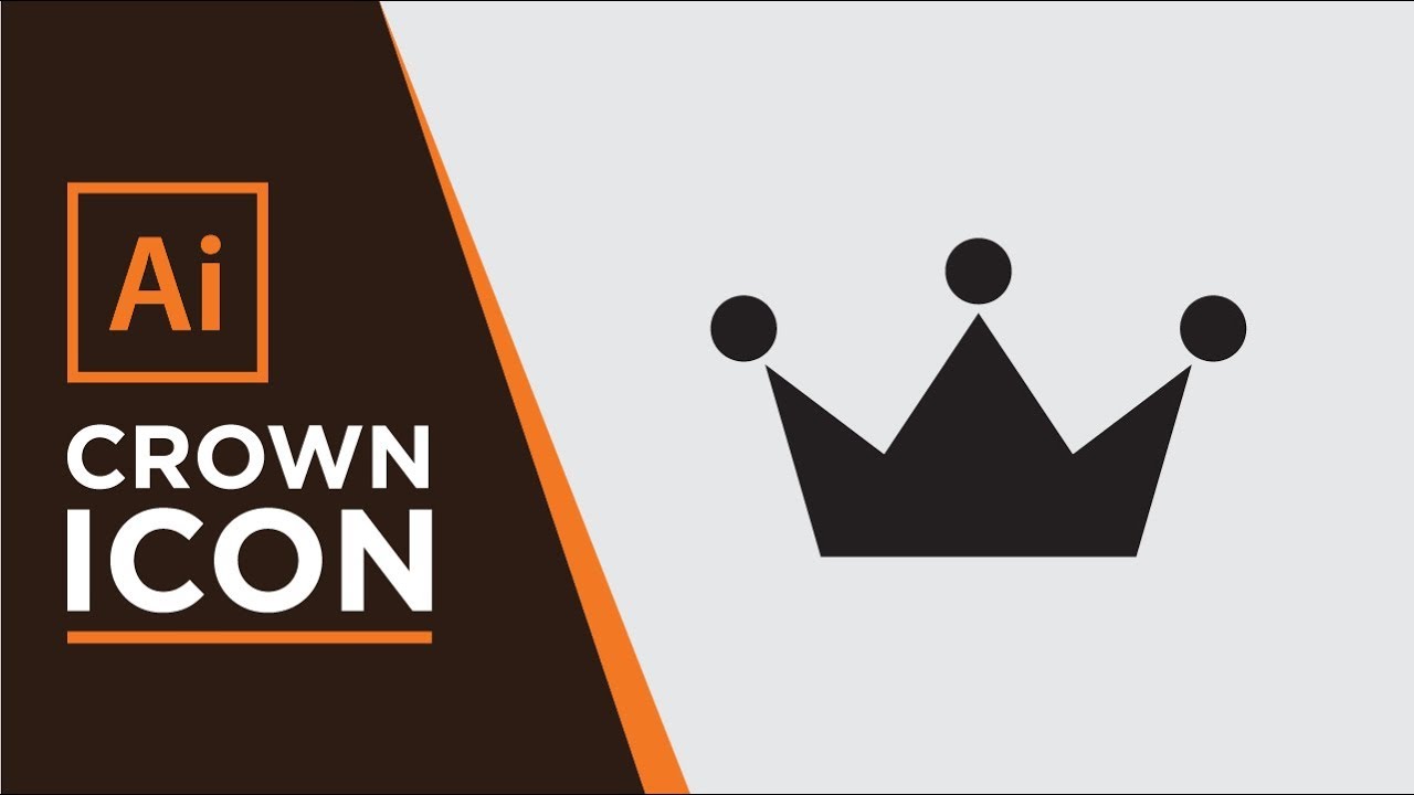 1280x720 How To Draw A Crown Icon Adobe Illustrator Tutorial