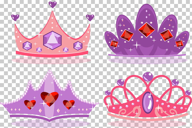 728x485 Princess Crown Icon, Pink Purple Romantic Crown, Four Pink