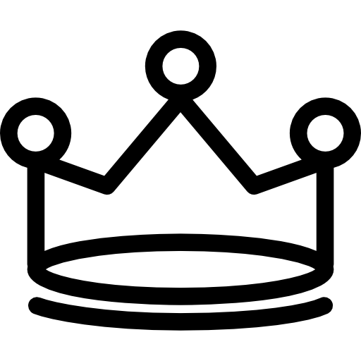 512x512 Royal Outlined Crown Icons Free Download